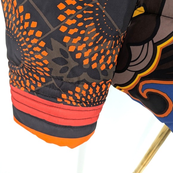 Desigual Puffer Jacket Women's 40 Multicolor Patchwork Print Statement - Picture 10 of 13